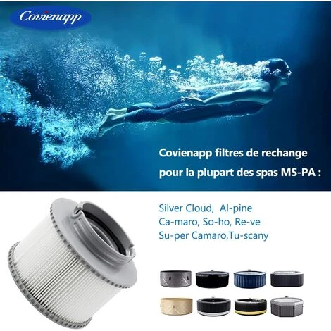 OUSUDELA Filtre De Rechange Pour Compatible Avec Toutes Les Cartouches Filtrantes MS-pa Actuelles Et Les Piscines Filtre Spa Gonflable Lot De 2 3 OUSUDELA Filtre De Rechange Pour Compatible Avec Toutes Les Cartouches Filtrantes MS-pa Actuelles Et Les Piscines Filtre Spa Gonflable Lot De 2 – Image 3