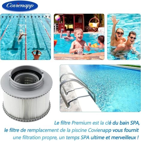 OUSUDELA Filtre De Rechange Pour Compatible Avec Toutes Les Cartouches Filtrantes MS-pa Actuelles Et Les Piscines Filtre Spa Gonflable Lot De 2 4 OUSUDELA Filtre De Rechange Pour Compatible Avec Toutes Les Cartouches Filtrantes MS-pa Actuelles Et Les Piscines Filtre Spa Gonflable Lot De 2 – Image 4
