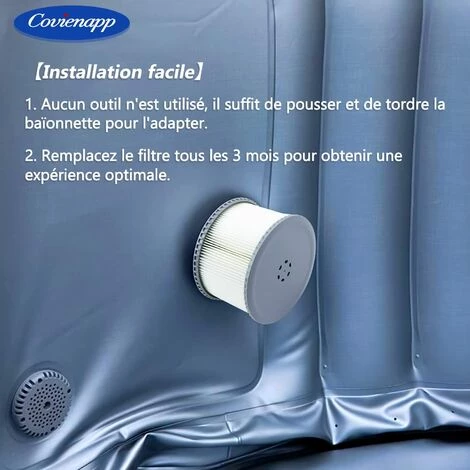 OUSUDELA Filtre De Rechange Pour Compatible Avec Toutes Les Cartouches Filtrantes MS-pa Actuelles Et Les Piscines Filtre Spa Gonflable Lot De 2 5 OUSUDELA Filtre De Rechange Pour Compatible Avec Toutes Les Cartouches Filtrantes MS-pa Actuelles Et Les Piscines Filtre Spa Gonflable Lot De 2 – Image 5
