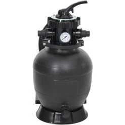 INLIFE Filtre à Sable De Piscine Avec Vanne 6 Voies Noir -Pompe et filtre de piscine Soldes 59171469 4