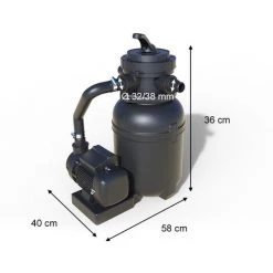 VICCO Système De Filtration à Sable Avec Minuterie 7m³/h VitaliSpa -Pompe et filtre de piscine Soldes 59175091 3