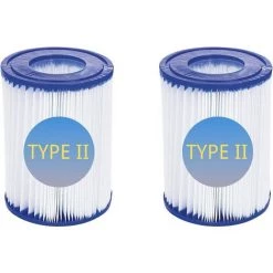 AOUGO Lot De 2 Cartouches De Filtre De Piscine De Type II – Compatible Avec Les Filtres Bestway 58094 – Accessoires De Filtre De Piscine Gonflable De Rechange Pour Spa