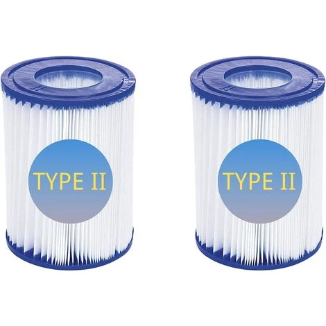 AOUGO Lot De 2 Cartouches De Filtre De Piscine De Type II – Compatible Avec Les Filtres Bestway 58094 – Accessoires De Filtre De Piscine Gonflable De Rechange Pour Spa 1 AOUGO Lot De 2 Cartouches De Filtre De Piscine De Type II – Compatible Avec Les Filtres Bestway 58094 – Accessoires De Filtre De Piscine Gonflable De Rechange Pour Spa