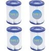 AOUGO Lot De 4 Cartouches De Filtre De Piscine De Type II – Compatible Avec Les Filtres Bestway 58094 – Accessoires De Filtre De Piscine Gonflable De Rechange Pour Spa