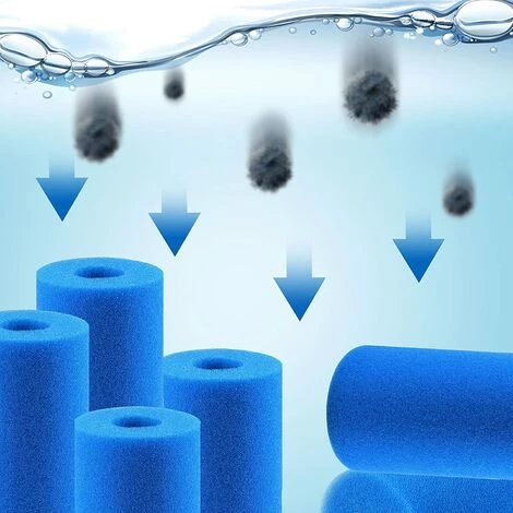 CATHERINE Éponge De Filtre De Piscine Lavable Réutilisable Poteau D'éponge De Nettoyage Bleu 2 CATHERINE Éponge De Filtre De Piscine Lavable Réutilisable Poteau D'éponge De Nettoyage Bleu – Image 2