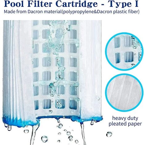 BENOBBY KIDS Lot De 4 Filtres Pour Type I Remplace Les Cartouches Filtrantes, Filtre Pompe Piscine , Accessoire Pour Le Nettoyage De La Piscine Pour 4 BENOBBY KIDS Lot De 4 Filtres Pour Type I Remplace Les Cartouches Filtrantes, Filtre Pompe Piscine , Accessoire Pour Le Nettoyage De La Piscine Pour – Image 4