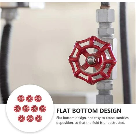 GALOZZOIT 10pcs Remplacement Porte Boule Volant Tuyau D'eau Robinet Fonte Arrêt Poignée Remplacement Extérieur Robinet Tuyau Métal Poignée 6 * 6 Mm Rouge 3 GALOZZOIT 10pcs Remplacement Porte Boule Volant Tuyau D'eau Robinet Fonte Arrêt Poignée Remplacement Extérieur Robinet Tuyau Métal Poignée 6 * 6 Mm Rouge – Image 3