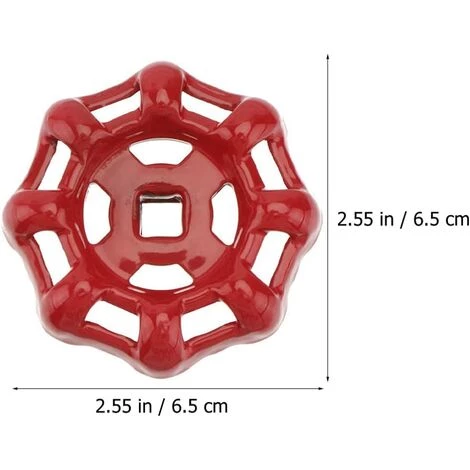 GALOZZOIT Volant De Vanne Fer Rouge 7x7mm Poignées De Partie Supérieure Pour Vanne D'arrêt Vanne à Siège D'angle Vanne à Voie Droite Vanne à Siège Droit Conduite D'eau 2 GALOZZOIT Volant De Vanne Fer Rouge 7x7mm Poignées De Partie Supérieure Pour Vanne D'arrêt Vanne à Siège D'angle Vanne à Voie Droite Vanne à Siège Droit Conduite D'eau – Image 2