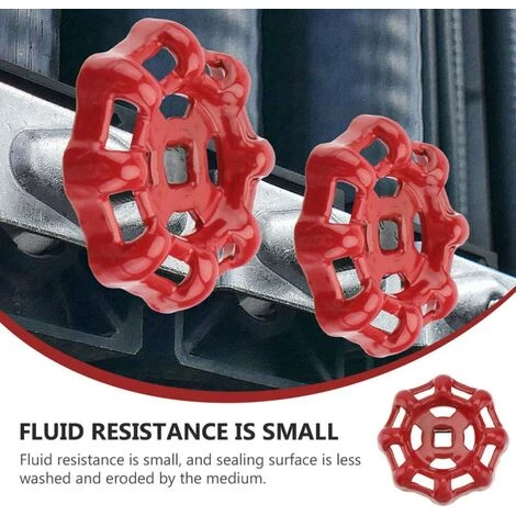 GALOZZOIT Volant De Vanne Fer Rouge 7x7mm Poignées De Partie Supérieure Pour Vanne D'arrêt Vanne à Siège D'angle Vanne à Voie Droite Vanne à Siège Droit Conduite D'eau 3 GALOZZOIT Volant De Vanne Fer Rouge 7x7mm Poignées De Partie Supérieure Pour Vanne D'arrêt Vanne à Siège D'angle Vanne à Voie Droite Vanne à Siège Droit Conduite D'eau – Image 3
