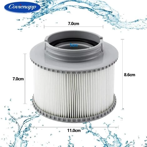 BARES Filtre De Rechange Pour Ms-pa FD2089 Compatible Avec Toutes Les Cartouches Filtrantes MS-pa Actuelles Et Les Piscines Filtre Spa Gonflable (Version Améliorée) Lot De 2 2 BARES Filtre De Rechange Pour Ms-pa FD2089 Compatible Avec Toutes Les Cartouches Filtrantes MS-pa Actuelles Et Les Piscines Filtre Spa Gonflable (Version Améliorée) Lot De 2 – Image 2