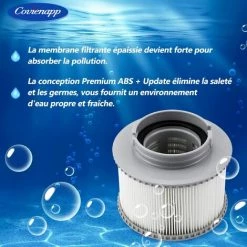 BARES Filtre De Rechange Pour Ms-pa FD2089 Compatible Avec Toutes Les Cartouches Filtrantes MS-pa Actuelles Et Les Piscines Filtre Spa Gonflable (Version Améliorée) Lot De 2 9 BARES Filtre De Rechange Pour Ms-pa FD2089 Compatible Avec Toutes Les Cartouches Filtrantes MS-pa Actuelles Et Les Piscines Filtre Spa Gonflable (Version Améliorée) Lot De 2 -Pompe et filtre de piscine Soldes 59961839 5