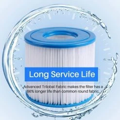MINKUROW Lot De 6 Filtres De Jacuzzi Pour Piscine - Type D - Cartouche De Filtre De Rechange Pour Summer Waves 7 MINKUROW Lot De 6 Filtres De Jacuzzi Pour Piscine - Type D - Cartouche De Filtre De Rechange Pour Summer Waves -Pompe et filtre de piscine Soldes 60015924 3