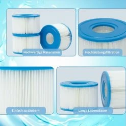 GRID COOL Intex 29011E Type S1 Pour PureSpa Filtre,Easy Set Pool Spa Hot Tub Filter Replacement Cartridges,pour Jardin Extérieur (6 Pcs) -Pompe et filtre de piscine Soldes 60029857 4