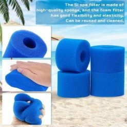 STARLIGHT Lot De 4 Filtres De Piscine En Mousse Filtre Pour Intex Type S1 - Filtre En Mousse Pour Spa, Piscine - Réutilisables Et Lavables - Éponge De Filtration De Type S1,STAR.L 7 STARLIGHT Lot De 4 Filtres De Piscine En Mousse Filtre Pour Intex Type S1 - Filtre En Mousse Pour Spa, Piscine - Réutilisables Et Lavables - Éponge De Filtration De Type S1,STAR.L -Pompe et filtre de piscine Soldes 60064709 3