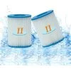 OUSUDELA Cartouches Filtre Type II Pour Bestway Pompe De Piscine,Cartouches De Filtre Pour Piscine Pour Bestway 58094,Filtre Piscine Type II Pour Le Nettoyage Des Tuyaux (2 Pcs)
