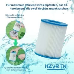 OUSUDELA Cartouches Filtre Type II Pour Bestway Pompe De Piscine,Cartouches De Filtre Pour Piscine Pour Bestway 58094,Filtre Piscine Type II Pour Le Nettoyage Des Tuyaux (2 Pcs) -Pompe et filtre de piscine Soldes 60209337 3