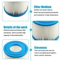 OUSUDELA Summer Pool Papie Cartouches Filtrantes Papier Type (2 Pièces) 7 OUSUDELA Summer Pool Papie Cartouches Filtrantes Papier Type (2 Pièces) -Pompe et filtre de piscine Soldes 60209347 3