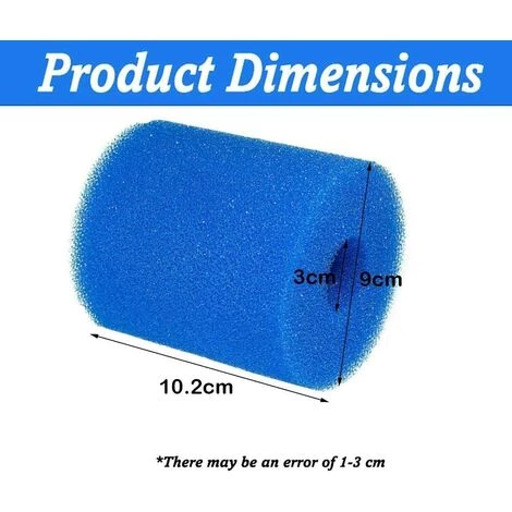 OUSUDELA Éponge De Filtre De Piscine Compatible Avec In-tex Type H, Filtre à Cartouche D'éponge Réutilisable Et Lavable Pour Hydromassage De Spa De Jacuzzi De Piscine 2 Pièces Bleu 2 OUSUDELA Éponge De Filtre De Piscine Compatible Avec In-tex Type H, Filtre à Cartouche D'éponge Réutilisable Et Lavable Pour Hydromassage De Spa De Jacuzzi De Piscine 2 Pièces Bleu – Image 2