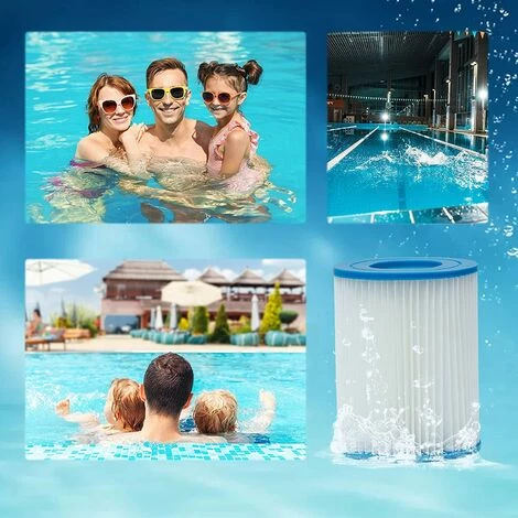 JOORRT Lot De 2 Cartouches Filtrantes Piscine Pour Bestway II, Taille 2, Filtre Pour Piscine Type 2 2 JOORRT Lot De 2 Cartouches Filtrantes Piscine Pour Bestway II, Taille 2, Filtre Pour Piscine Type 2 – Image 2