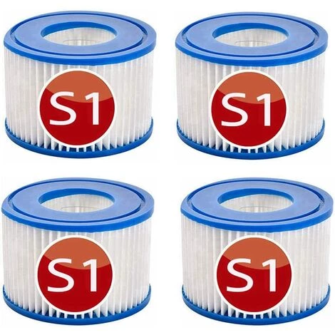 DECKON Lot De 4 Cartouches De Rechange S1 Pour Filtre De Piscine Intex 29001 - Pour Jardin Extérieur Type S1 PureSpa Easy Set - Cartouches Pour Filtre à Jacuzzi - Filtre S1 1 DECKON Lot De 4 Cartouches De Rechange S1 Pour Filtre De Piscine Intex 29001 - Pour Jardin Extérieur Type S1 PureSpa Easy Set - Cartouches Pour Filtre à Jacuzzi - Filtre S1