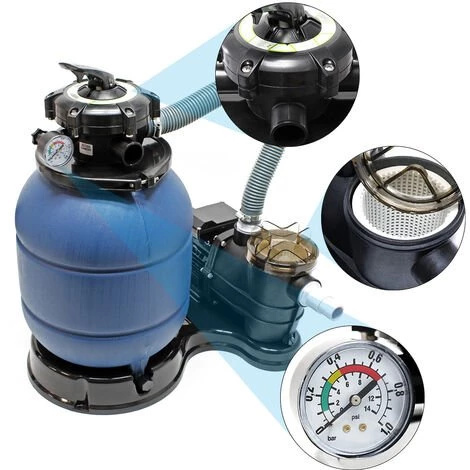 WILTEC Filtre à Sable Et Particules Système De Filtration Pompe De Filtrage Piscine Swimmingpool 2 WILTEC Filtre à Sable Et Particules Système De Filtration Pompe De Filtrage Piscine Swimmingpool – Image 2