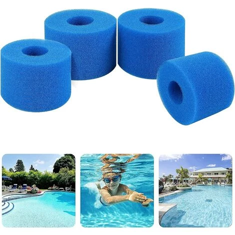 FUHUIDATRADING Éponge Filtrante Type A, Lot De 4 Filtres De Piscine, Filtre Éponge Cartouche, Mousse Pour Filtre Piscine, Réutilisables Et Lavables, Pour Spa, Piscine 1 FUHUIDATRADING Éponge Filtrante Type A, Lot De 4 Filtres De Piscine, Filtre Éponge Cartouche, Mousse Pour Filtre Piscine, Réutilisables Et Lavables, Pour Spa, Piscine