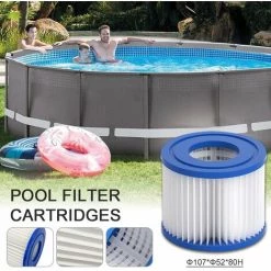 LIFCAUSAL Cartouches De Filtre De Piscine Pour Remplacement De Pompes De Filtre De Piscine De Filtre à Cartouche Intex Type D (Φ107 * Φ52 * 80Η)