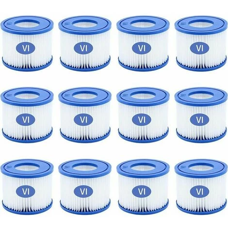 SINCèREETALI 12PCS Cartouches Filtrantes Pour Piscine De Type VI Pour Bestway Taille 6-58323 1 SINCèREETALI 12PCS Cartouches Filtrantes Pour Piscine De Type VI Pour Bestway Taille 6-58323