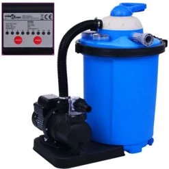 SUPERMARKET Pompe De Filtration à Sable Avec Minuterie 550 W 50 L