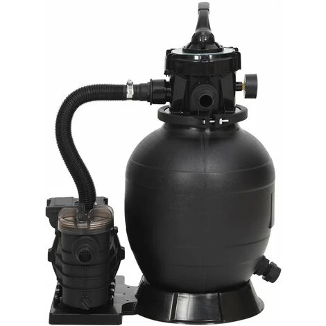 SUPERMARKET Filtre à Sable De Piscine Avec Vanne 6 Voies Noir SUHB-93396 2 SUPERMARKET Filtre à Sable De Piscine Avec Vanne 6 Voies Noir SUHB-93396 – Image 2