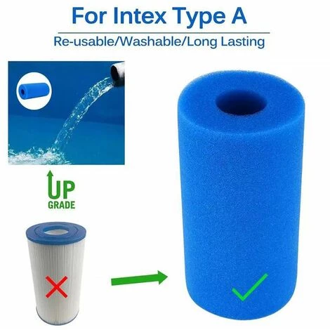 GRID COOL Lot De 2 Filtres De Type A éponge Filtre De Piscine Filtre En Mousse Lavable Réutilisable 2 GRID COOL Lot De 2 Filtres De Type A éponge Filtre De Piscine Filtre En Mousse Lavable Réutilisable – Image 2