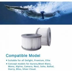 SINCèREETALI Pack De 2 Filtres De Rechange Pour Mspa - Pompe à Cartouche Pour Piscines, Eau Chaude Et Spa 9 SINCèREETALI Pack De 2 Filtres De Rechange Pour Mspa - Pompe à Cartouche Pour Piscines, Eau Chaude Et Spa -Pompe et filtre de piscine Soldes 63820013 5