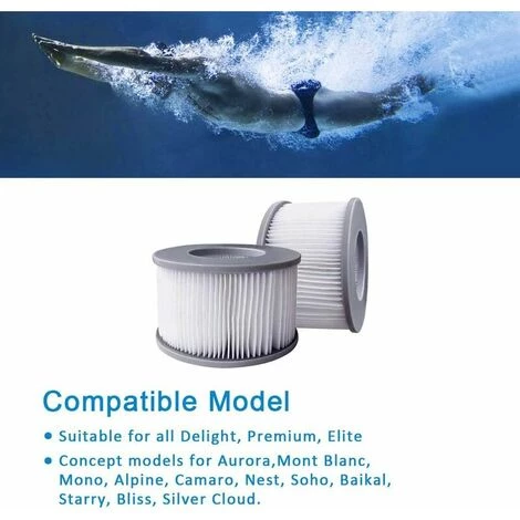 SINCèREETALI Pack De 2 Filtres De Rechange Pour Mspa - Pompe à Cartouche Pour Piscines, Eau Chaude Et Spa 5 SINCèREETALI Pack De 2 Filtres De Rechange Pour Mspa - Pompe à Cartouche Pour Piscines, Eau Chaude Et Spa – Image 5