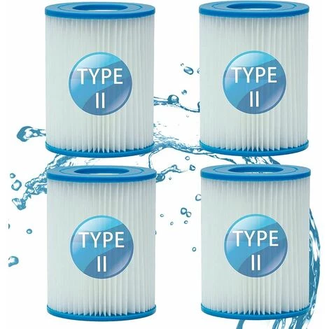 SINCèREETALI Filtre De Piscine Pour Bestway Type II, Accessoires De Filtre De Piscine Gonflable De Rechange Pour Spa, Filtre De Piscine Pour Jardin Extérieur, Cartouche Lavable Et Réutilisable, 4,17 X 5,35 Pouces (4 PCS) 1 SINCèREETALI Filtre De Piscine Pour Bestway Type II, Accessoires De Filtre De Piscine Gonflable De Rechange Pour Spa, Filtre De Piscine Pour Jardin Extérieur, Cartouche Lavable Et Réutilisable, 4,17 X 5,35 Pouces (4 PCS)