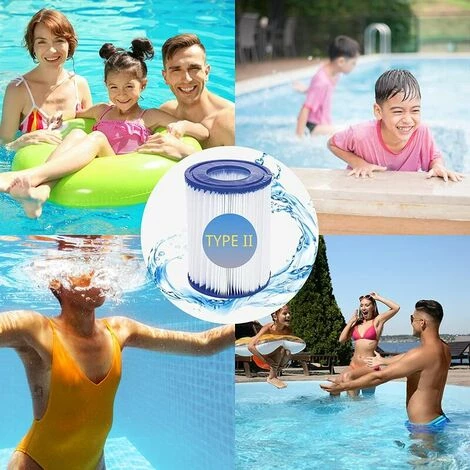 SINCèREETALI Lot De 2 Cartouches De Filtre De Piscine De Type II – Compatible Avec Les Filtres Bestway 58094 – Accessoires De Filtre De Piscine Gonflable De Rechange Pour Spa 3 SINCèREETALI Lot De 2 Cartouches De Filtre De Piscine De Type II – Compatible Avec Les Filtres Bestway 58094 – Accessoires De Filtre De Piscine Gonflable De Rechange Pour Spa – Image 3