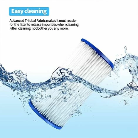 SINCèREETALI Filtre De Rechange Pour Piscine Spa - Cartouche Filtrante De Rechange Compatible Avec 29000E / 59900E Pour Piscine Gonflable, Bain à Remous, Spa 4 SINCèREETALI Filtre De Rechange Pour Piscine Spa - Cartouche Filtrante De Rechange Compatible Avec 29000E / 59900E Pour Piscine Gonflable, Bain à Remous, Spa – Image 4