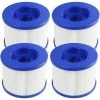 MOWZE Swimming Pool Filter 4 Pack Replacement，Cartouche Filtre à Vis Gonflabl De Vis 104mm，pour Clever Spa + Aquaparx + Aqua Spa + Costway + All Seasons + GoPlus + Wido And Others… 4 Piezas