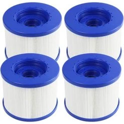MOWZE Swimming Pool Filter 4 Pack Replacement,Cartouche Filtre à Vis Gonflabl De Vis 104mm,pour Clever Spa + Aquaparx + Aqua Spa + Costway + All Seasons + GoPlus + Wido And Others… 4 Piezas