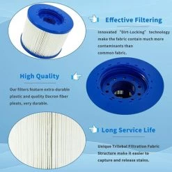 MOWZE Filtre Spa Infinite A Visser, Cartouche Filtre à Vis Pour Spa Gonflable Pas De Vis 60mm, Cartouche Filtre Pour Spa, Compatible Pour Cosy Spa, Clever Spa Et De Plus (4 Pièces) 4 Pièces 8 MOWZE Filtre Spa Infinite A Visser, Cartouche Filtre à Vis Pour Spa Gonflable Pas De Vis 60mm, Cartouche Filtre Pour Spa, Compatible Pour Cosy Spa, Clever Spa Et De Plus (4 Pièces) 4 Pièces -Pompe et filtre de piscine Soldes 63869887 4