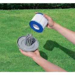 MOWZE Lot De 4 Cartouches Filtrantes VI Pour Piscine Bestway VI, Filtre De Rechange Pour Cartouche Filtrante Lay-Z-Spa Miami Pour Piscine Gonflable Lot De 4 -Pompe et filtre de piscine Soldes 63869892 5