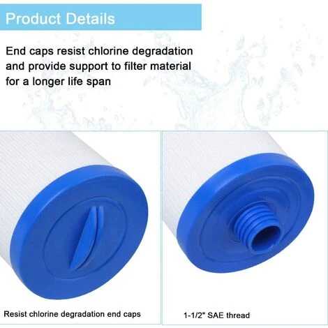MOWZE PWW50 Pour Filtre De Remplacement Pour Spa Pleatc Spa, Compatible Avec Unicel 6CH-940, Filbur FC-0359, Waterways 817-0050 Skimmer Aber Hot Tubs 3 MOWZE PWW50 Pour Filtre De Remplacement Pour Spa Pleatc Spa, Compatible Avec Unicel 6CH-940, Filbur FC-0359, Waterways 817-0050 Skimmer Aber Hot Tubs – Image 3