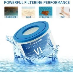 MOWZE Filtre Spa Pour Type VI,Filtre Spa Pour Lay-z-Spa,Cartouche Defiltre Piscine Type VI,pour Type VI 58323,58239,pour 90352E 6 Pack 8 MOWZE Filtre Spa Pour Type VI,Filtre Spa Pour Lay-z-Spa,Cartouche Defiltre Piscine Type VI,pour Type VI 58323,58239,pour 90352E 6 Pack -Pompe et filtre de piscine Soldes 63870024 4