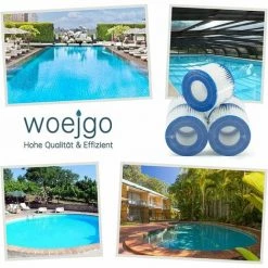 GroupM 12 Pièces Filtre Pompe Gonflable Source Chaude Piscine élément Filtrant Accessoires De Remplacement élément Filtrant -Pompe et filtre de piscine Soldes 63890273 4