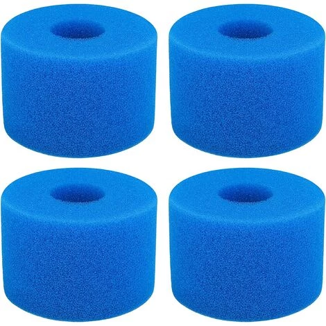 AOUGO Lot De 4 Cartouches De Mousse De Filtre De Piscine Compatibles Avec Intex S1 Type Cartouche De Filtre En Mousse Lavable Réutilisable Cartouche De Filtre En Mousse éponge Cartouche De Filtre De Piscine Cartouche En Mousse éponge, Bleu 1 AOUGO Lot De 4 Cartouches De Mousse De Filtre De Piscine Compatibles Avec Intex S1 Type Cartouche De Filtre En Mousse Lavable Réutilisable Cartouche De Filtre En Mousse éponge Cartouche De Filtre De Piscine Cartouche En Mousse éponge, Bleu
