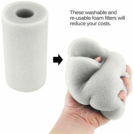 DECKON Colonne Eponge Filtrante Haute Efficacite Le Tube Eponge Nettoyant Pour Piscine Spa Peut Etre Lave A Plusieurs Reprises, Type Blanc Deux 108*73*40mm 5 DECKON Colonne Eponge Filtrante Haute Efficacite Le Tube Eponge Nettoyant Pour Piscine Spa Peut Etre Lave A Plusieurs Reprises, Type Blanc Deux 108*73*40mm – Image 5