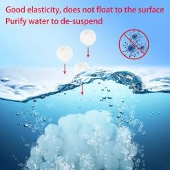 TINOR Boules Filtrantes, Boules Filtrantes De Piscine, 500g Remplacent 18 Kg De Sable Filtrant, Pour Filtres à Sable De Piscine, Piscines, Matériau Filtrant, Filtres à Sable D'aquarium (500g) -Pompe et filtre de piscine Soldes 64031699 3