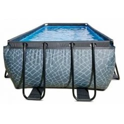 EXIT TOYS EXIT Stone Zwembad 540x250x122cm Met Filterpomp - Grijs 9 EXIT TOYS EXIT Stone Zwembad 540x250x122cm Met Filterpomp - Grijs -Pompe et filtre de piscine Soldes 64076367 5
