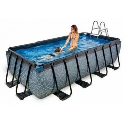 EXIT TOYS Piscine EXIT Stone 400x200x100cm Avec Pompe Filtrante - Grise 7 EXIT TOYS Piscine EXIT Stone 400x200x100cm Avec Pompe Filtrante - Grise -Pompe et filtre de piscine Soldes 64076421 3