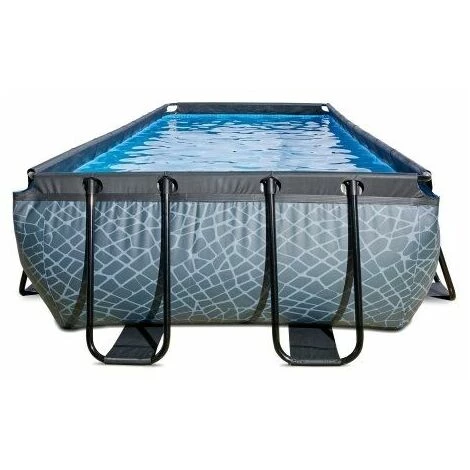 EXIT TOYS Piscine EXIT Stone 400x200x100cm Avec Pompe Filtrante - Grise 4 EXIT TOYS Piscine EXIT Stone 400x200x100cm Avec Pompe Filtrante - Grise – Image 4