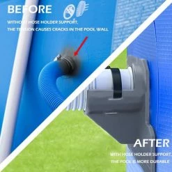 HEGUYEY Lot De 2 Support De Tuyau De Piscine, Adaptateur Pour Piscine, Gris Accessoires Piscine, Pour Tuyaux Piscine De Dans Les 38 Mm -Pompe et filtre de piscine Soldes 64098276 4